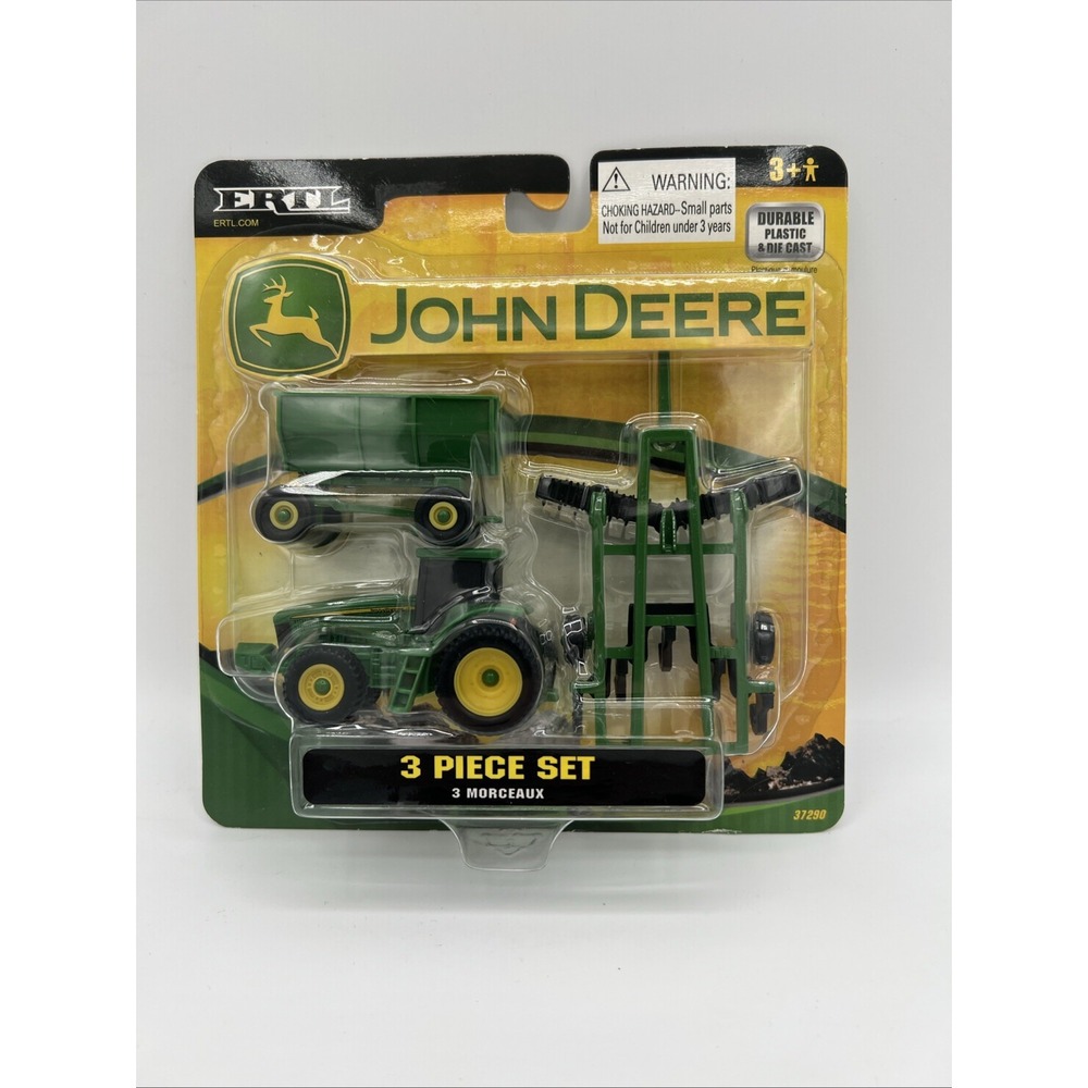 2005 ERTL John Deere 3 Piece Tractor‎ Trailer Trail Set, #37290, NOS